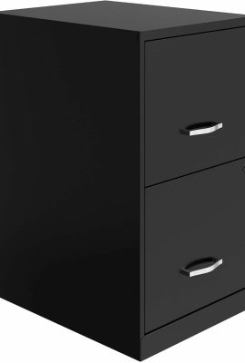 Lorell 14341 18 Deep 2-Drawer File Cabinet, Black Lorell 14341 18 Deep 2-Drawer File Cabinet, Black
