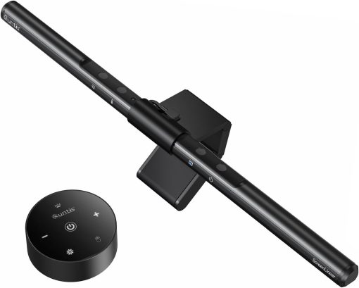 Quntis Computer Monitor Lamp, Screen Monitor Light Bar for Eye Caring, USB Reading LED Task Lamp with Auto-Dimming, Dimmable Light Bar, Touch Control, No Glare Space Saving Home Office Desk Lamps