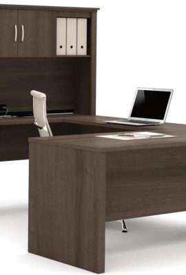 Bestar Logan U or L-Shaped Executive Office Desk with Pedestal and... Bestar Logan U or L-Shaped Executive Office Desk with Pedestal and...