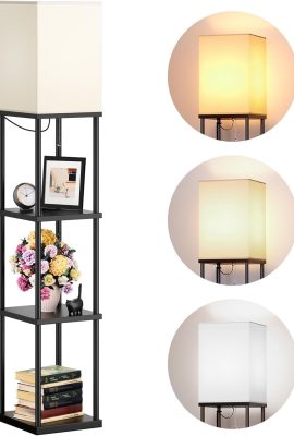 addlon Floor Lamps with Shelves, 4-Tier Modern Shelf Floor Lamp with...