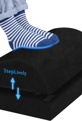 Foot Rest for Under Desk at Work, Comfortable Foot Stool with 2 Adjustable Heights, Footrest with Washable Cover, for Back & Hip Pain Relief, Suitable for Office, Home and Car (Black) Foot Rest for Under Desk at Work, Comfortable Foot Stool with 2 Adjustable Heights, Footrest with Washable Cover, for Back & Hip Pain Relief, Suitable for Office, Home and Car (Black)