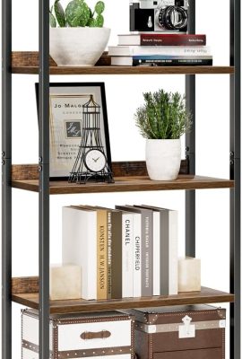 NUMENN Bookshelf, 5 Tier Bookshelves, Home Office Bookcase Shelf Storage...