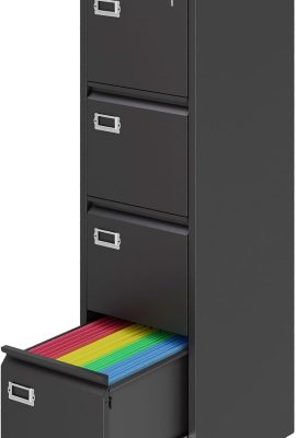 4 Drawer File Cabinet with Lock, Metal Filing Cabinets, Vertical Small... 4 Drawer File Cabinet with Lock, Metal Filing Cabinets, Vertical Small...