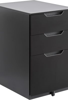 Amazon Basics 3 Drawer Mobile File Cabinet With Lock, Black, 20.71″ D x 15.51″ W x 24.29″ H Amazon Basics 3 Drawer Mobile File Cabinet With Lock, Black, 20.71″ D x 15.51″ W x 24.29″ H