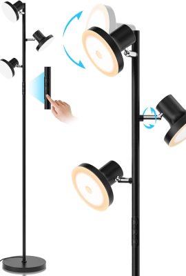 36W LED Tree Floor Lamp, Modern Dimmable Standing Lamp with Remote...