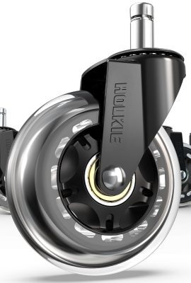 HOLKIE Office Chair Wheels Roller Blade Caster Rubber Replacement for Office 11x22mm Transparent 3 Inch, Desk Rolling Set of 5 for Hardwood Floors Gaming Chair Wheels Smooth & Silence Gliding HOLKIE Office Chair Wheels Roller Blade Caster Rubber Replacement for Office 11x22mm Transparent 3 Inch, Desk Rolling Set of 5 for Hardwood Floors Gaming Chair Wheels Smooth & Silence Gliding