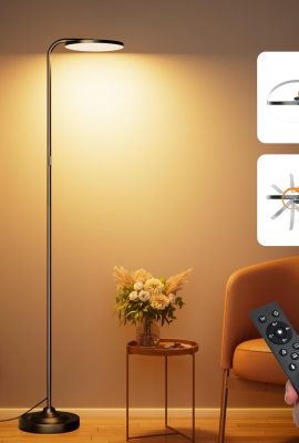 36W LED Floor Lamp, Super Bright Standing Lamp, Modern Stepless Dimmable...