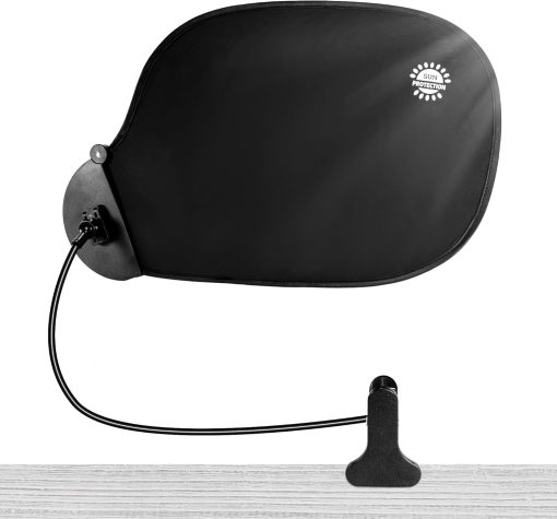 Office Cubicle Shade Desk Shade, Adjustable Cubicle Light Shield, Cubicle Shade to Block Light, Glare, and Disturbances, Portable Laptop Sun Shade for Working Outside, Office Cubicle Accessories-Black