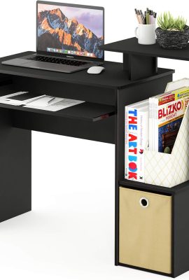 Furinno Econ Multipurpose Home Office Computer Writing Desk, Black/Brown