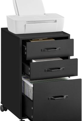 VASAGLE File Cabinet, 3 Drawers Filing Cabinet for Home Office, with...