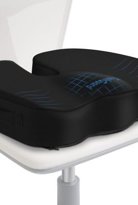 TushGuard Seat Cushion for Office Chair Memory Foam Non-Slip Desk Seat Cushion Back, Coccyx, Sciatica, Tailbone Pain Relief Butt Pillow for Office Chair, Car, Wheelchair, Black TushGuard Seat Cushion for Office Chair Memory Foam Non-Slip Desk Seat Cushion Back, Coccyx, Sciatica, Tailbone Pain Relief Butt Pillow for Office Chair, Car, Wheelchair, Black