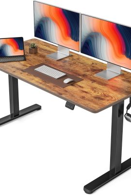FEZIBO Standing Desk, 55 × 24 Inches Electric Height Adjustable,...