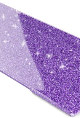 BEEGO Ergonomic Computer Keyboard Stand – Glitter Purple Acrylic Keyboard Riser Tilted Keyboard Holder Keyboard Tray with Purple Non-Slip Strip for Easy Typing at Home School Office Desk Accessories