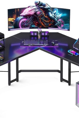Casaottima L Shaped Gaming Desk, Corner Desk Gaming Table for Home... Casaottima L Shaped Gaming Desk, Corner Desk Gaming Table for Home...