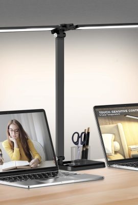 Dimmable LED Desk Lamp with USB Charging Port, 50 Lighting Modes Dual...