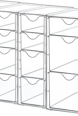 Vtopmart Acrylic Organizer with 16 Drawers (4 Set),Clear Storage Drawers...