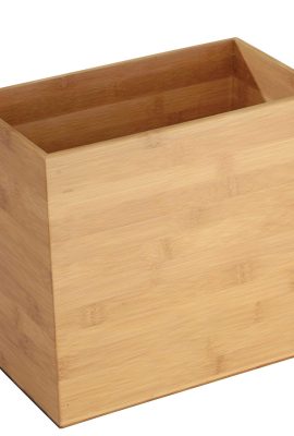 iDesign Rectangular Bamboo Waste Basket, The Formbu Collection – 10.5″ x 5.75″ x 10”, Natural Wood Finish iDesign Rectangular Bamboo Waste Basket, The Formbu Collection – 10.5″ x 5.75″ x 10”, Natural Wood Finish