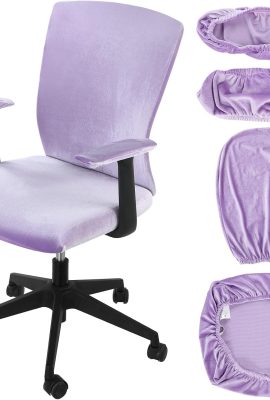 Tallew 4 Pcs Office Chair Covers Set Computer Universal Protective Stretchable Chair Seat Covers Desk Armrest Slipcovers Pads Office Cushion Backrest for Rotating(Purple) Tallew 4 Pcs Office Chair Covers Set Computer Universal Protective Stretchable Chair Seat Covers Desk Armrest Slipcovers Pads Office Cushion Backrest for Rotating(Purple)