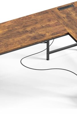 Huuger 63 Inch L Shaped Desk with Fabric Drawers, Computer Office...