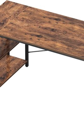 Huuger 47 Inches L Shaped Desk, Computer Desk with Reversible Storage...