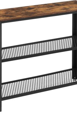 VASAGLE 40″ Industrial Console Table, 3 Tier Entryway Table... VASAGLE 40″ Industrial Console Table, 3 Tier Entryway Table...