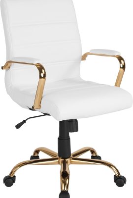 Flash Furniture Whitney Mid-Back Swivel LeatherSoft Desk Chair with...