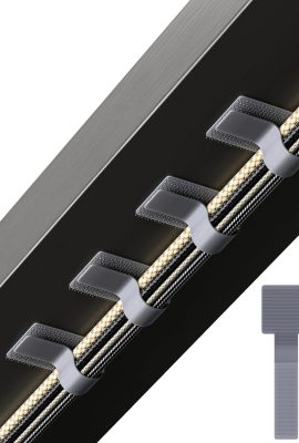 Hook and Loop Cable Ties, Self Adhesive Hook and Loop Cable Straps, Sticky-back Cord Organizer, Cable Clip, Household & Office Essentials, 40Pcs per Pack