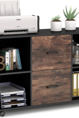 Tribesigns 2 Drawer File Cabinet, Large Mobile Lateral Filing Cabinet...