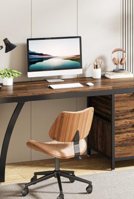 Tribesigns Computer Desk with 3 Drawers, 59-Inch PC Desk with Reversible... Tribesigns Computer Desk with 3 Drawers, 59-Inch PC Desk with Reversible...