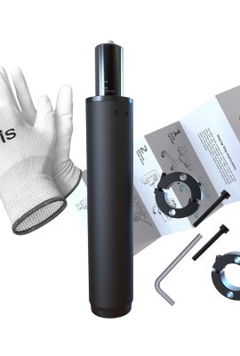 Office Chair Cylinder Replacement with Removal Tool (As Seen On PBS) – Heavy Duty Pneumatic Gas Lift Piston for Desk Chairs and Gaming Chairs – Universal Fit Black