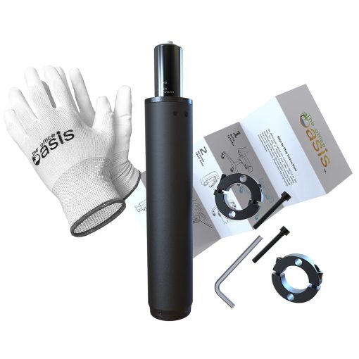 Office Chair Cylinder Replacement with Removal Tool (As Seen On PBS) – Heavy Duty Pneumatic Gas Lift Piston for Desk Chairs and Gaming Chairs – Universal Fit Black