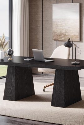 Tribesigns 63-Inch Executive Desk, Large Office Computer Desk with...
