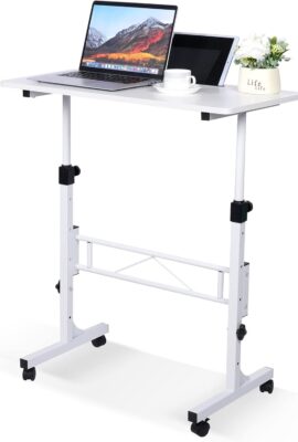 KLSMYHOKI Standing Desk Adjustable Height, Mobile Stand Up Desk with...
