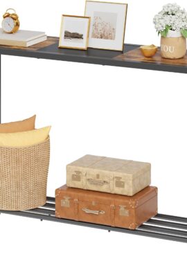 Tajsoon Console Table 41.8”, 2-Tier Industrial Entryway Table, Narrow...