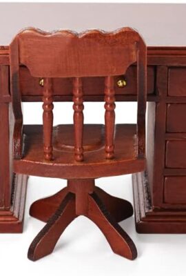 Odoria 1/12 Miniature Office Desk and Chair Dollhouse Furniture Accessories