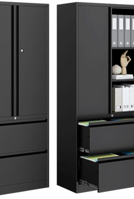 2-Drawer Metal File Cabinet, Lateral Vertical Filing Cabinets for... 2-Drawer Metal File Cabinet, Lateral Vertical Filing Cabinets for...