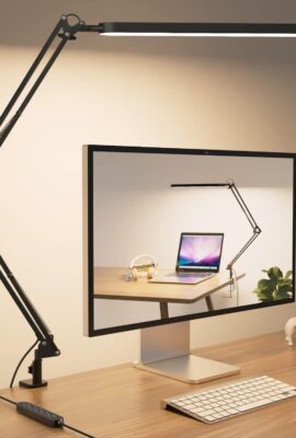 SKYLEO Desk Lamp for Home Office, Eye Comfortable LED Desk Light for...