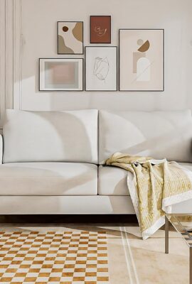 Loveseat Sofa Couch for Living Room with USB Type C Ports – Beige...