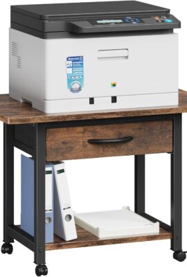 YAOHUOO Large Printer Stand with Storage Drawer, 2-Tier Under Desk...