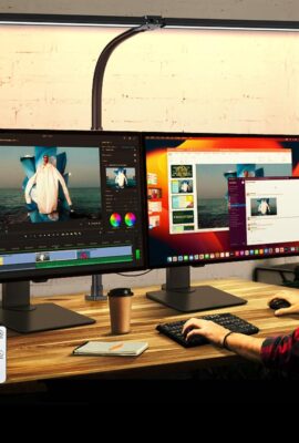 MACASA Double Head LED Desk Lamp with Remote Control for Home Office...