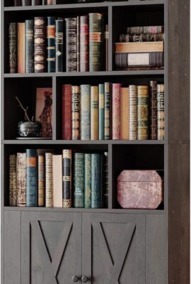 IRONCK Bookcase with Doors, Tall Bookshelf with Storage, Bookshelves and Bookcases with 8 Open Cubes for Living Room, Bedroom, Office IRONCK Bookcase with Doors, Tall Bookshelf with Storage, Bookshelves and Bookcases with 8 Open Cubes for Living Room, Bedroom, Office