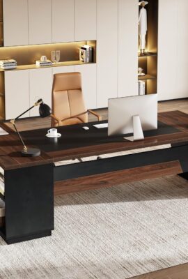 Tribesigns 78″ L-Shaped Executive Desk, Large Office Desk with...