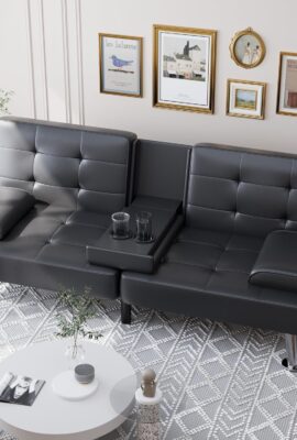 Shahoo Convertible Folding Futon Sofa Bed Sleeper Couch for Living...