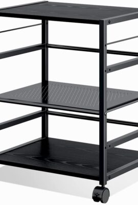 DEVAISE Mobile 3-Shelf Printer Stand with Adjustable Shelves, Modern... DEVAISE Mobile 3-Shelf Printer Stand with Adjustable Shelves, Modern...