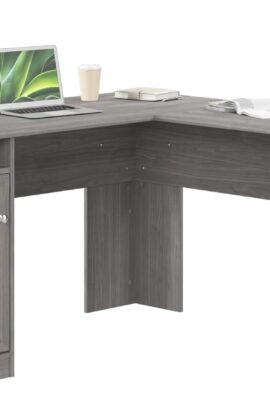 Bush Furniture Cabot L Shaped Computer Desk in Modern Gray | Corner... Bush Furniture Cabot L Shaped Computer Desk in Modern Gray | Corner...