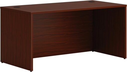 HON MOD Executive Desk 60-Inch Large Computer Desk Shell, Thick Wooden Laminate, Modern Table with Cord Management, 60″ W x 30″ D x 29″ H, Traditional Mahogany