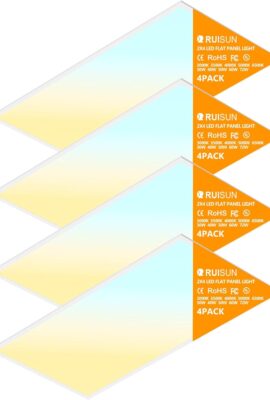 4 Pack 2×4 LED Flat Panel Light Drop Ceiling Office Fixture,Surface...
