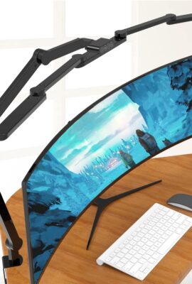 LED Desk Lamp with Clamp, 41.5″ Clamp on Architect Desk Lamp for Home Office, 24W Bright Tall Computer LED Table Light Adjustable Overhead Clip on Office Lighting for Work Craft LED Desk Lamp with Clamp, 41.5″ Clamp on Architect Desk Lamp for Home Office, 24W Bright Tall Computer LED Table Light Adjustable Overhead Clip on Office Lighting for Work Craft