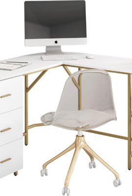 Techni Mobili L Shaped Desk – Two-Toned Computer Desk with Drawers & Storage Shelves – Simple Modern Furniture & Home Office Space Corner Table for Work & Writing Techni Mobili L Shaped Desk – Two-Toned Computer Desk with Drawers & Storage Shelves – Simple Modern Furniture & Home Office Space Corner Table for Work & Writing