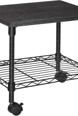 SONGMICS 3 Tier Wide Printer Stand with Wheels, Rolling Printer Table Cart with Metal Storage Shelf, for Home and Office, 16.1 x 12.2 x 15 Inches, Black ULGR301B01 SONGMICS 3 Tier Wide Printer Stand with Wheels, Rolling Printer Table Cart with Metal Storage Shelf, for Home and Office, 16.1 x 12.2 x 15 Inches, Black ULGR301B01